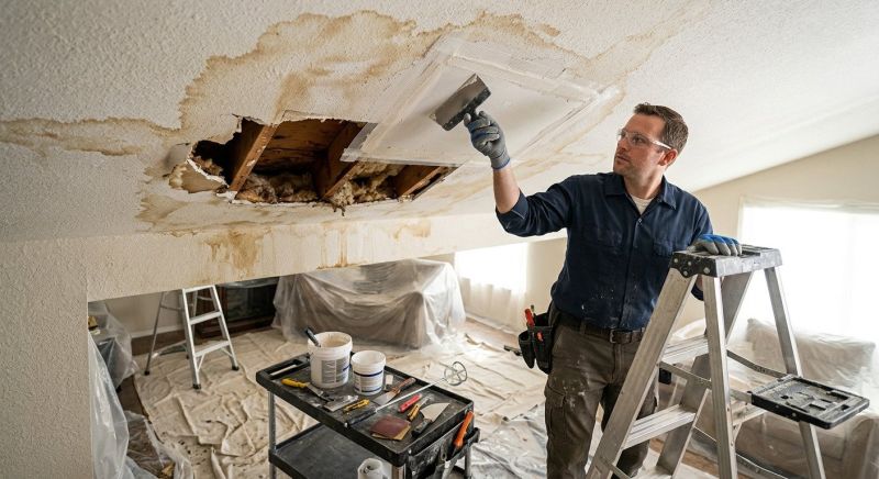 Garage Drywall Repair in Conroe, TX