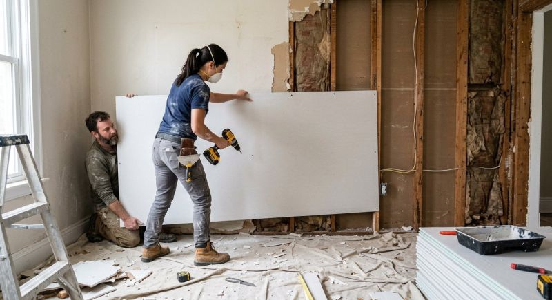 Garage Drywall Replacement in Wilmington, NC