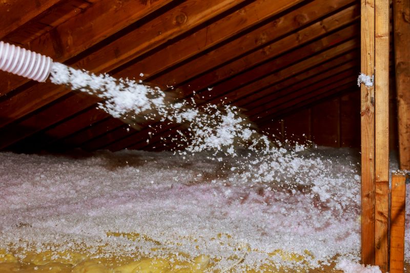 Blown-In Insulation in Attic